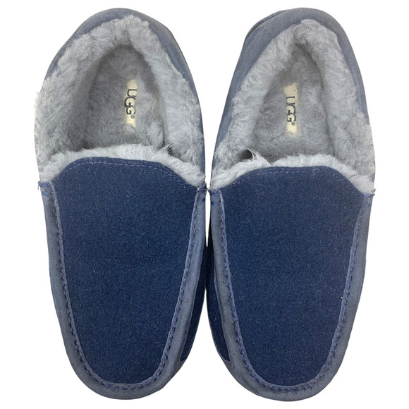 UGG Australia Ascot Moccasins Mens Sz 9 Ocean Blue Suede Shearling Slippers 3233 main image 6